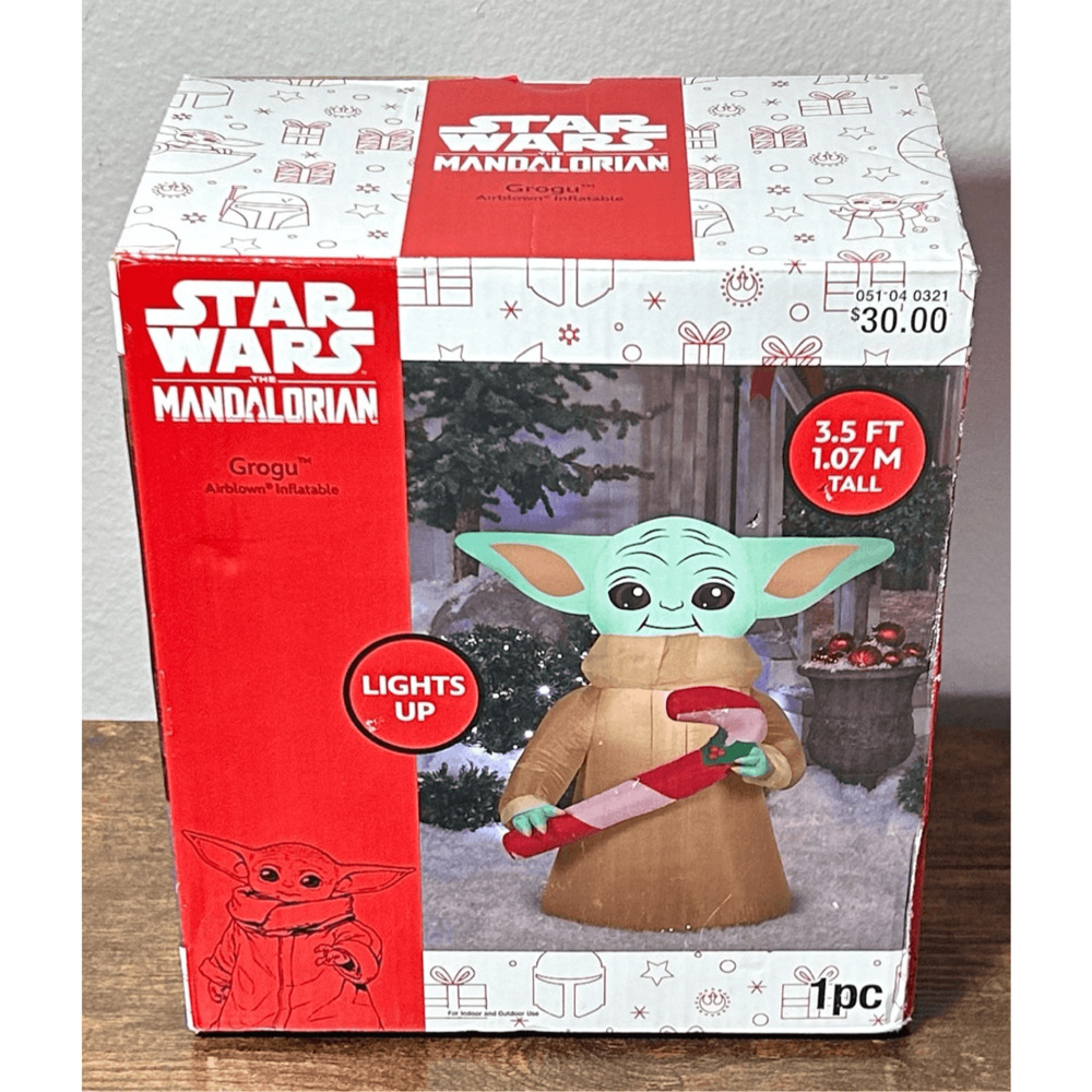 Star Wars Mandalorian Baby Yoda 3.5 ft Gemmy LED Christmas Airblown Inflatable